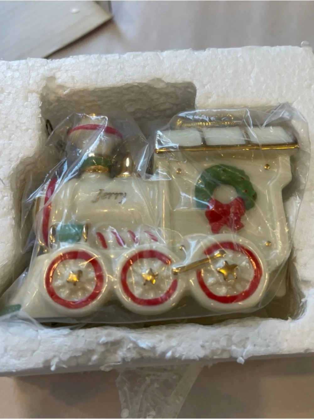 Lenox Fine China HOLIDAY Train  Christmas  Ornament Personalized Jerry